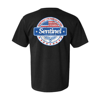 Sentinel Training Methodology Relaxed Tee in Black — back view by VNDK8