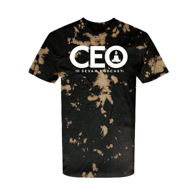Sevan Podcast CEO Athletic Tee in Burnout Black — front view by VNDK8
