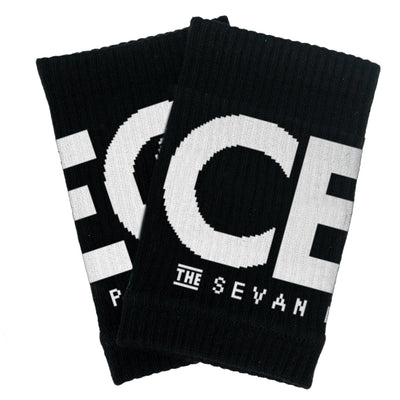 Sevan Podcast CEO Sweatbands in Black/White — 5-inch wrap-around CEO logo by VNDK8
