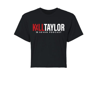Sevan Podcast KT Season 1 Crop Tee in Black — front view by VNDK8