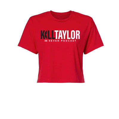 Sevan Podcast KT Season 1 Crop Tee in Red — front view by VNDK8