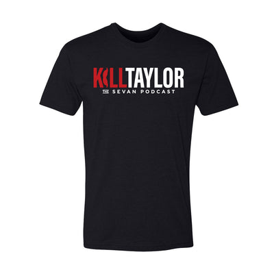 Sevan Podcast Kill Taylor Season 1 Athletic Tee in Black — front view by VNDK8