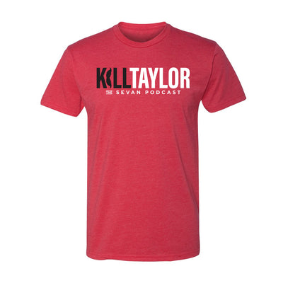 Sevan Podcast Kill Taylor Season 1 Athletic Tee in Red — front view by VNDK8