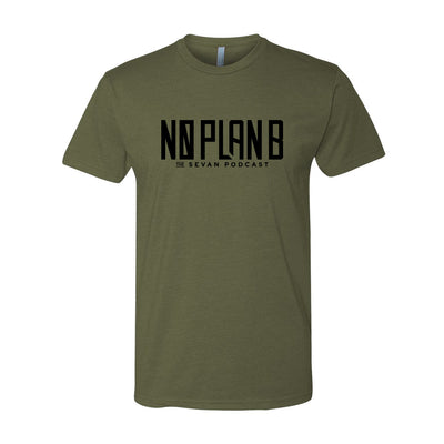 Sevan Podcast No Plan B Tee in Military Green/Black — front view by VNDK8