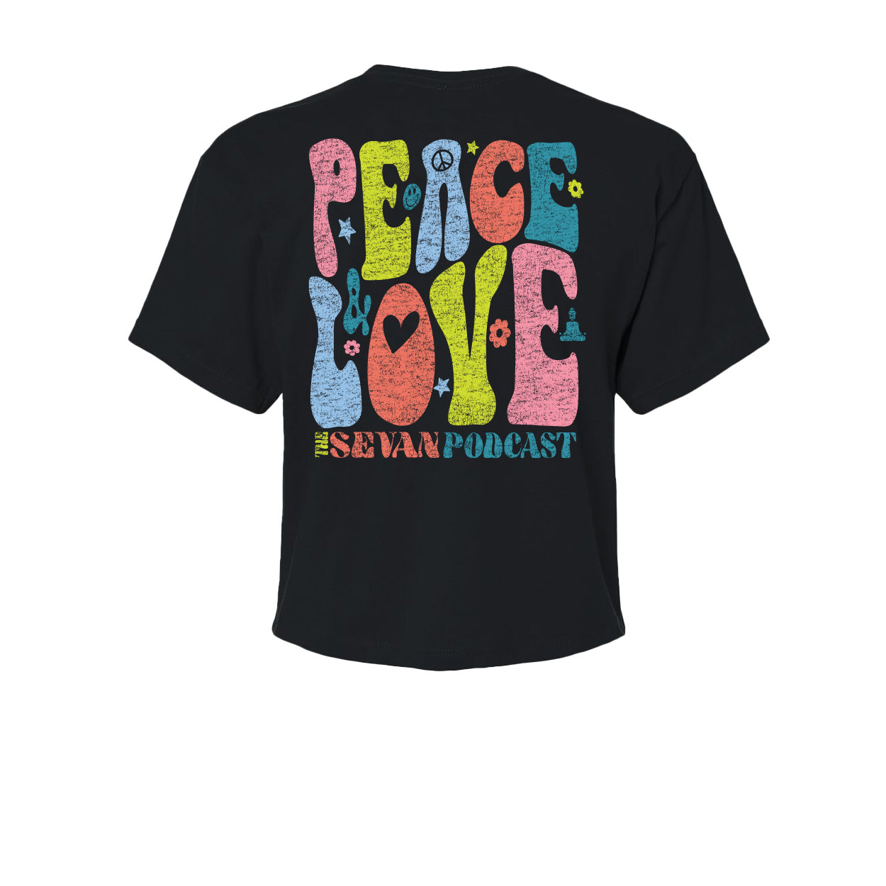 Sevan Podcast Peace & Love Crop Tee