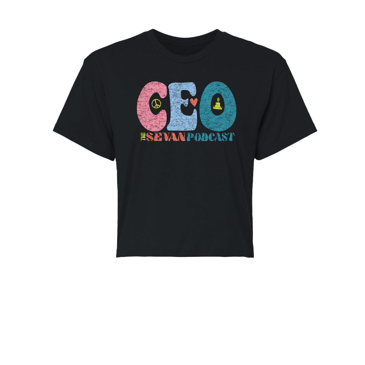 Sevan Podcast Peace & Love Crop Tee