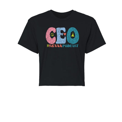 Sevan Podcast Peace & Love Crop Tee