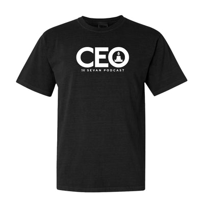 Sevan Podcast CEO Relaxed Tee in Black — by VNDK8