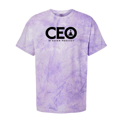 Sevan Podcast CEO Relaxed Tee in Distressed Purple — by VNDK8