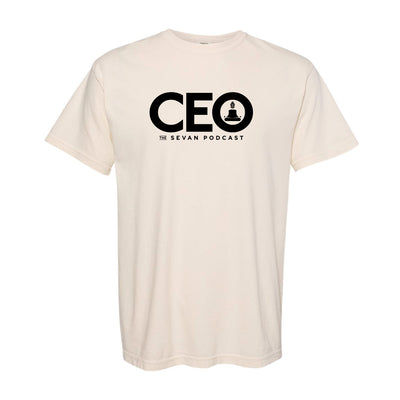 Sevan Podcast CEO Relaxed Tee in Ivory — by VNDK8