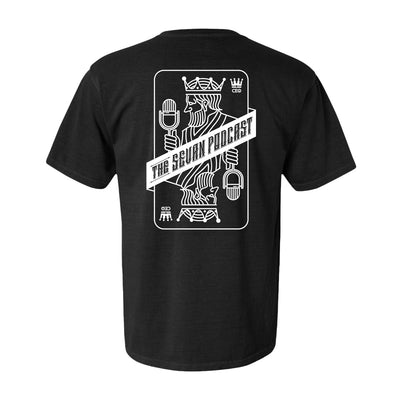 Sevan Podcast Heavy is the Head Tee in Black — back view by VNDK8