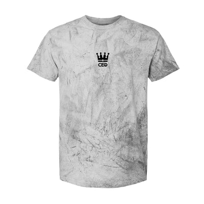Sevan Podcast Heavy is the Head Tee in Distressed Gray — front view by VNDK8