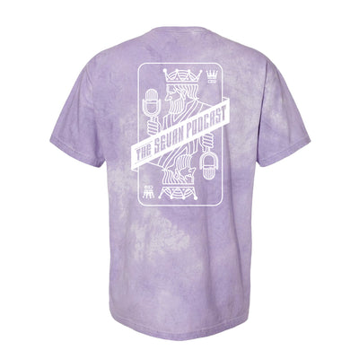 Sevan Podcast Heavy is the Head Tee in Distressed Purple — back view garment-dyed by VNDK8