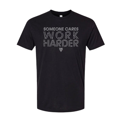 Someone Cares Tee in Athletic Black — front view by VNDK8