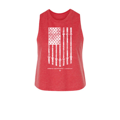 Stars & Bars Women's Crop Tanks