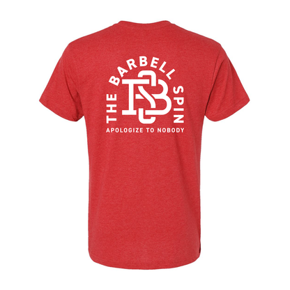 The Barbell Spin No Apologies Athletic Tees