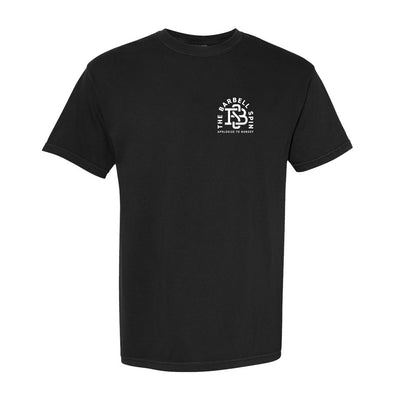 The Barbell Spin No Apologies Relaxed Tee in Black — front view by VNDK8