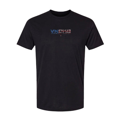 Tread Tee relaxed fit in Black — front view by VNDK8