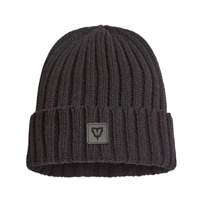 VNDK8 Cable Knit Beanie in Black — 50/50 recycled polyester/acrylic by VNDK8