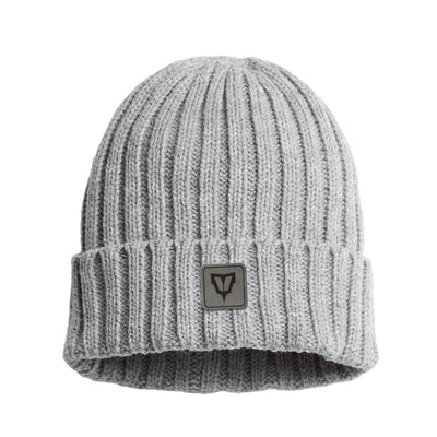 VNDK8 Cable Knit Beanie in Grey — 50/50 recycled polyester/acrylic by VNDK8