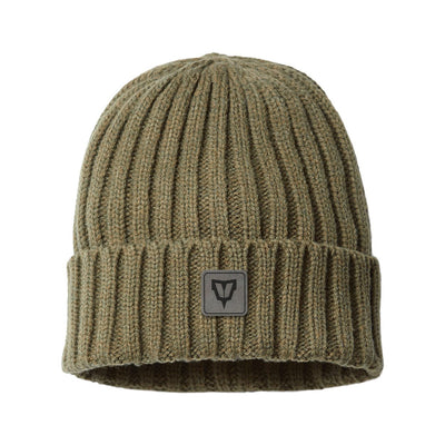 VNDK8 Cable Knit Beanie in Olive — 50/50 recycled polyester/acrylic by VNDK8