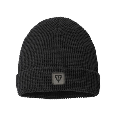 VNDK8 Waffle Beanie in Black — 100% acrylic knit one-size-fits-most by VNDK8