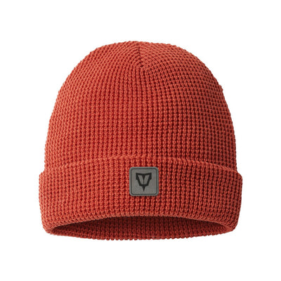 VNDK8 Waffle Beanie in Rust — 100% acrylic knit one-size-fits-most by VNDK8