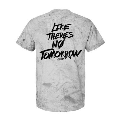 No Tomorrow Tee in Smoke — back view by VNDK8