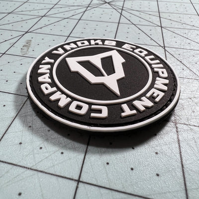 VNDK8 Round PVC Rubber Patch — detail close-up view by VNDK8