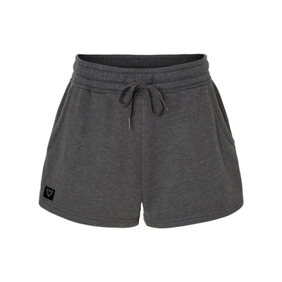 Women's Rest Day Fleece Shorts in Stone with black drawstring — burnout fleece by VNDK8